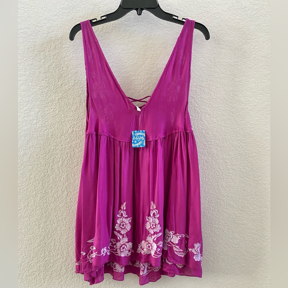NWT FREE PEOPLE Aida embroidered slip dress in sz S - Picture 6 of 10